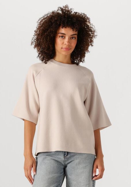 Beige OBJECT Trui OBJREYNARD 2/4 KNIT PULLOVER - large
