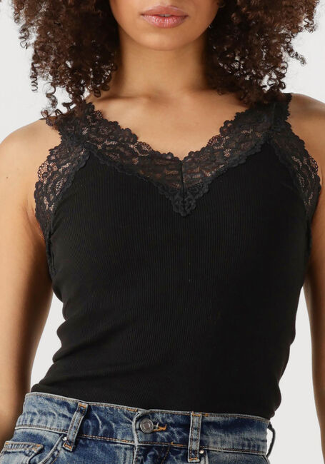 Zwarte ROSEMUNDE Top BERNADINE SL REGULAR V-NECK TOP - large
