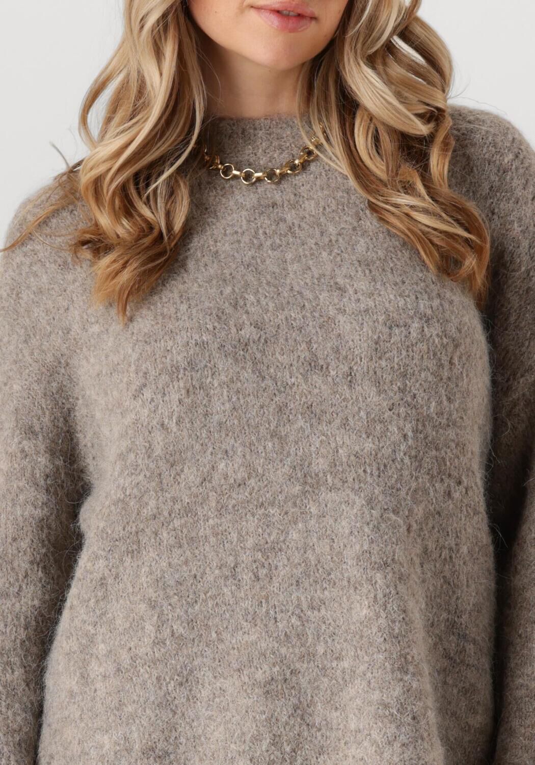 SELECTED FEMME Dames Truien & Vesten Slfgabella Ls Knit O-neck Camp Grijs
