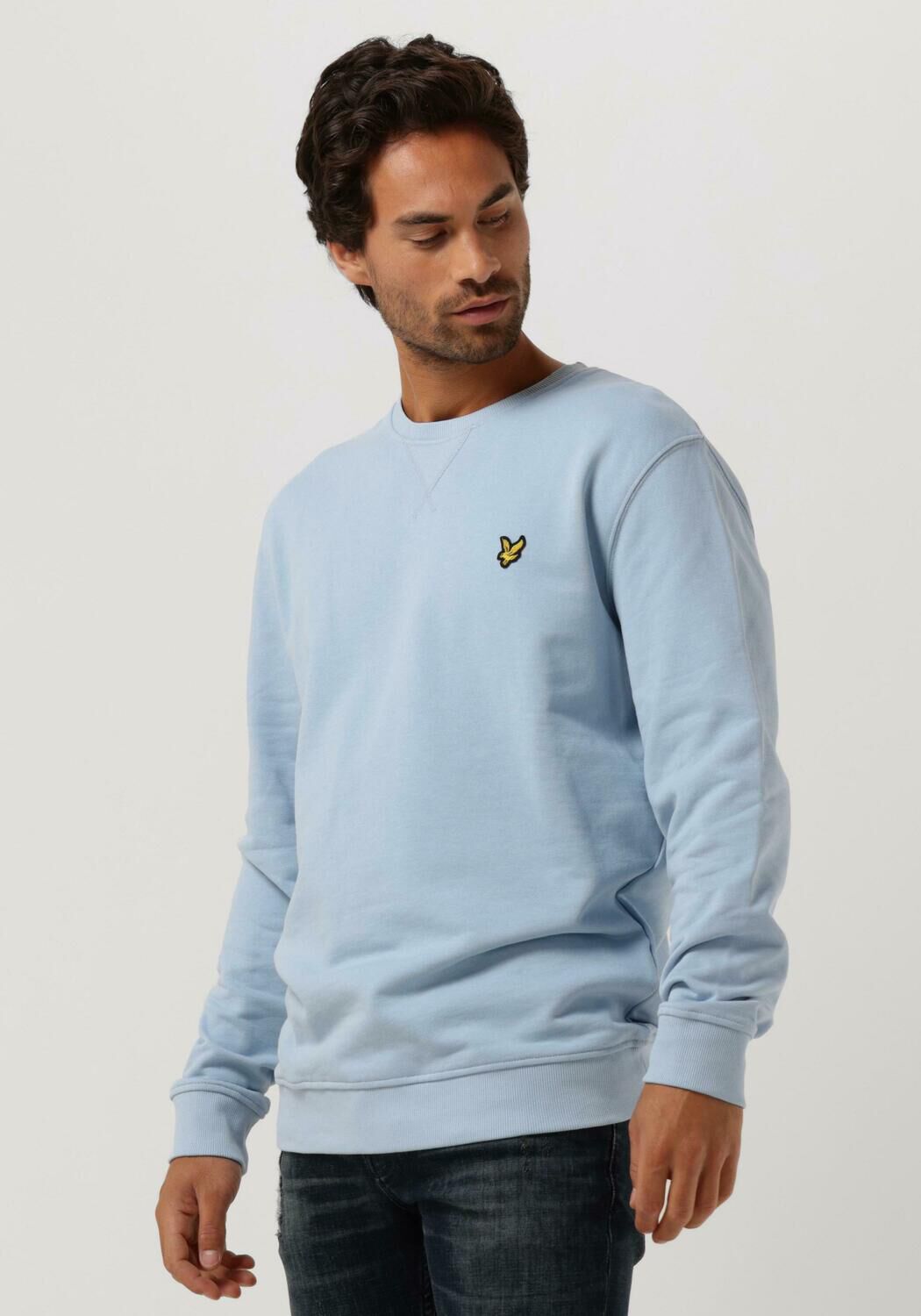 lichtblauwe lyle scott trui crew neck sweatshirt