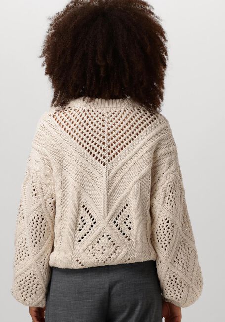 Gebroken wit OBJECT Trui OBJDEDE KNIT L/S OZ PULLOVER - large