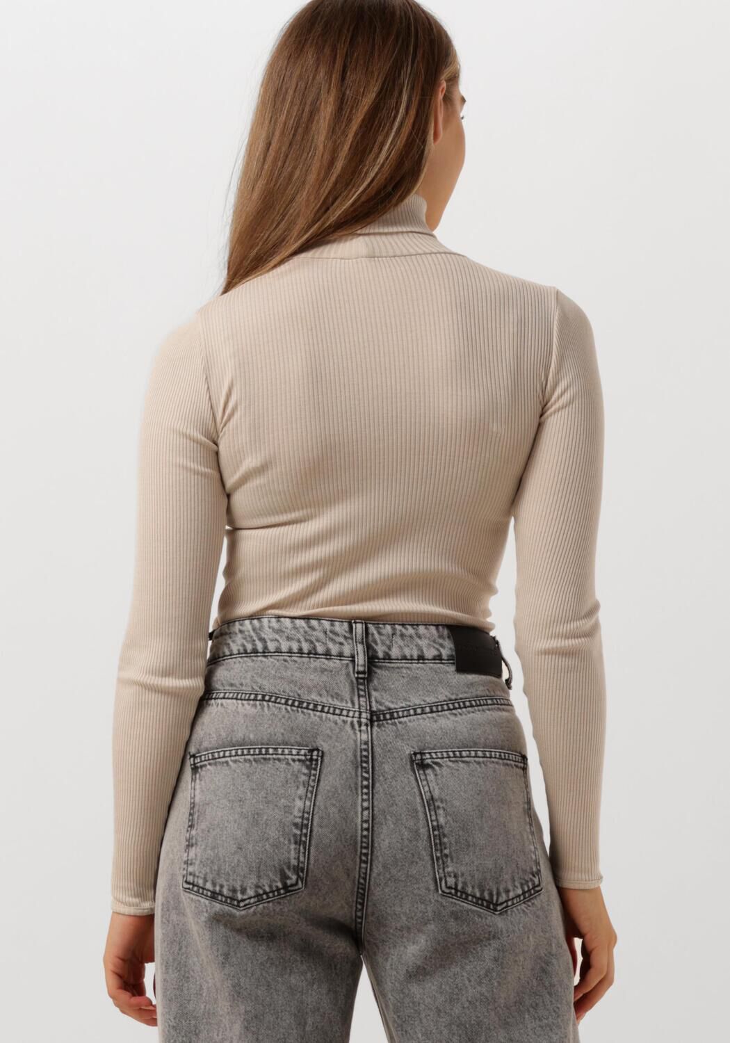 ROSEMUNDE Dames Truien & Vesten Silk T-shirt W Roller Neck Beige