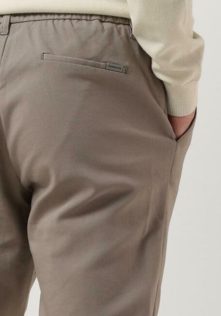 Taupe PUREWHITE Pantalon PANTS WITH SINGLE WELT BACK POCKETS AND ELASTIC WAISTBAND - large