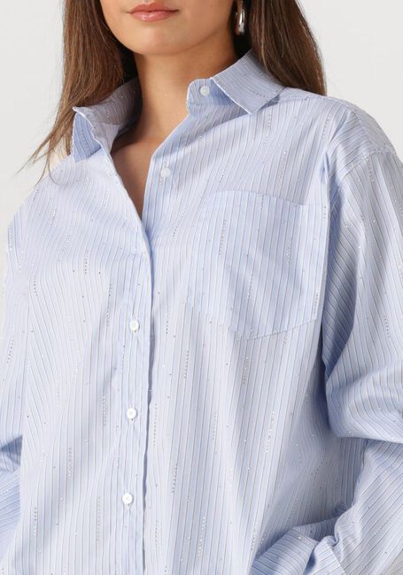 Lichtblauwe NEO NOIR Blouses DALMA PATTERN STONE SHIRT - large