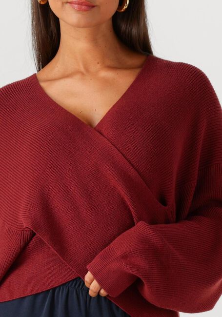 Rode MSCH COPENHAGEN Trui MSCHZINELLE RACHELLE WRAP PULLOVER - large