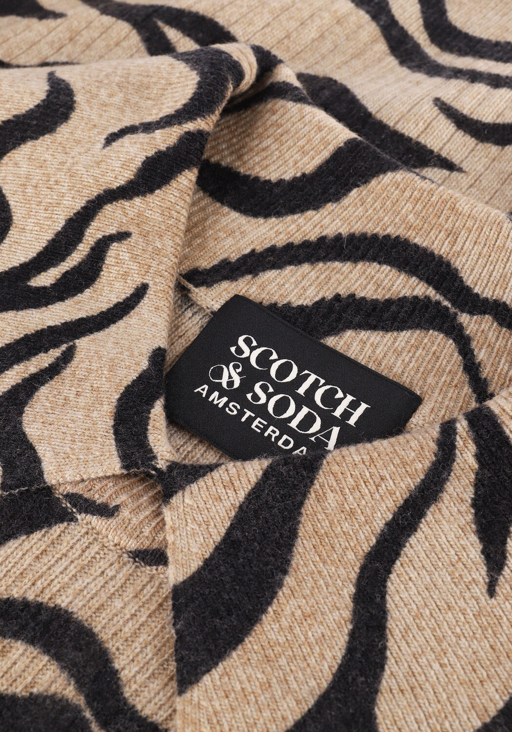 Camel SCOTCH & SODA Trui PRINTED SHORT SLEEVED TOP WITH - large