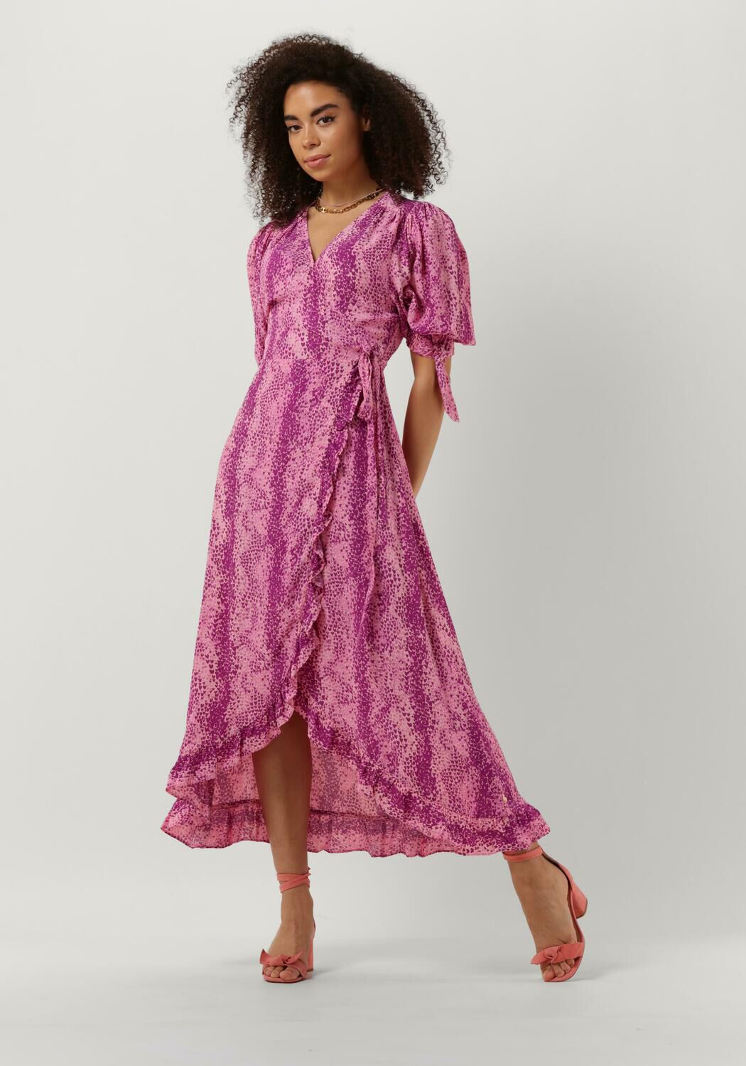 roze fabienne chapot midi jurk channa dress 93