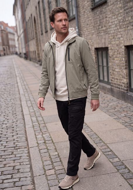 Groene PME LEGEND Jack SHORT JACKET SINGLE JERSEY TERRY NYLON MIX HB - large