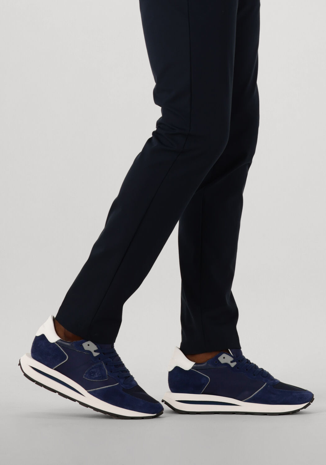 Blauwe PHILIPPE MODEL Lage sneakers TROPEZ HAUTE LOW MAN - large