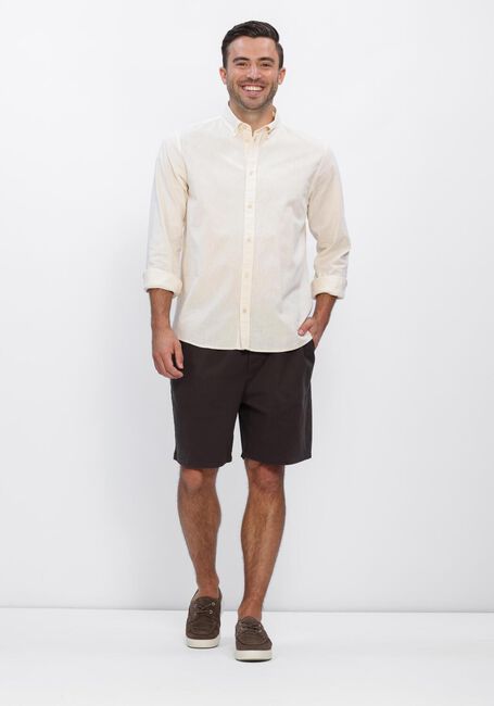 Ecru LES DEUX Casual overhemd KONRAD COTTON LINEN SHIRT - large