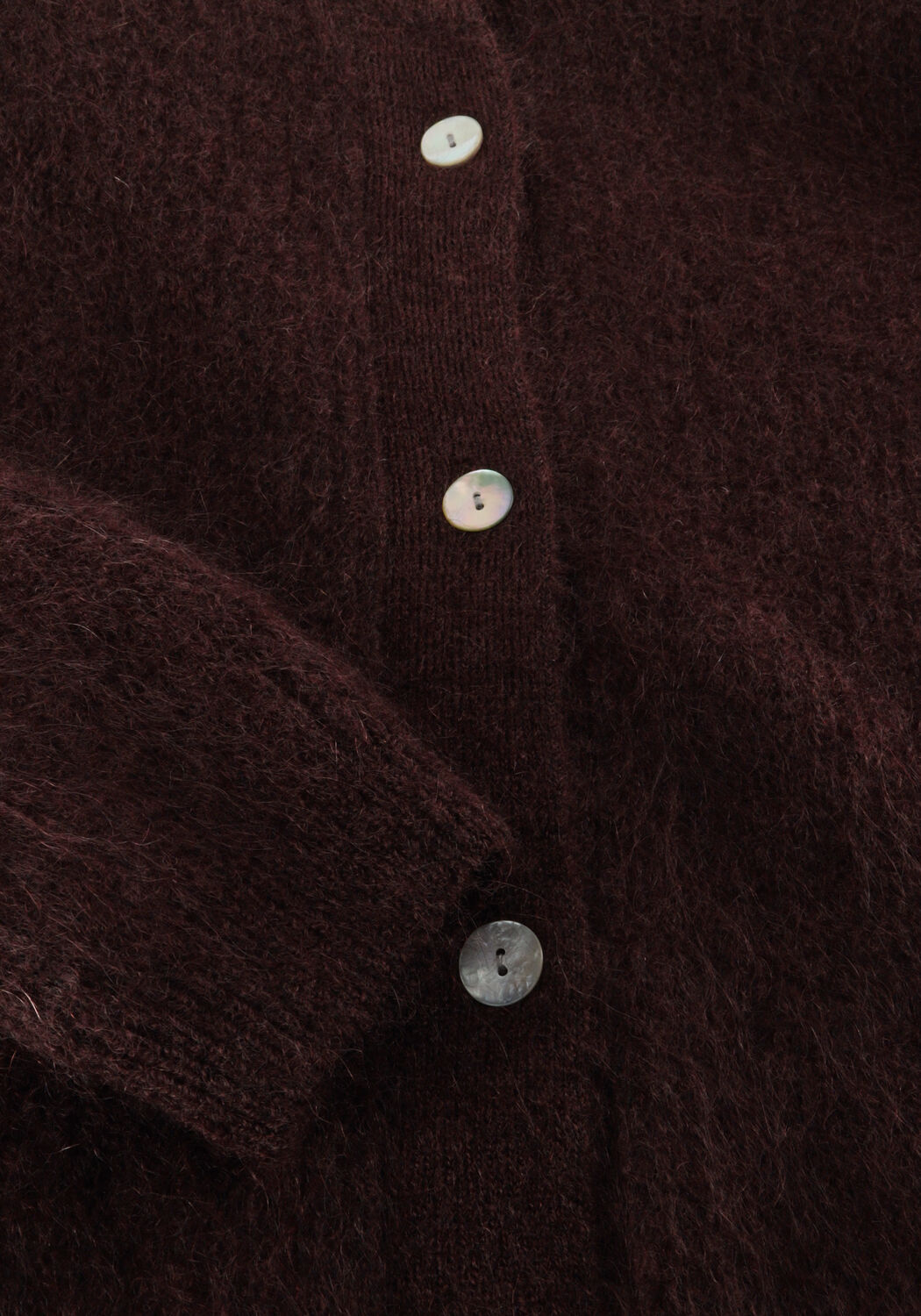 Bruine SECOND FEMALE Vest ANDREA KNIT RIB LS CARDIGAN - large