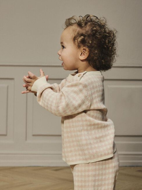 Roze LIL' ATELIER Trui NBFNADIE LS LOOSE KNIT LIL - large