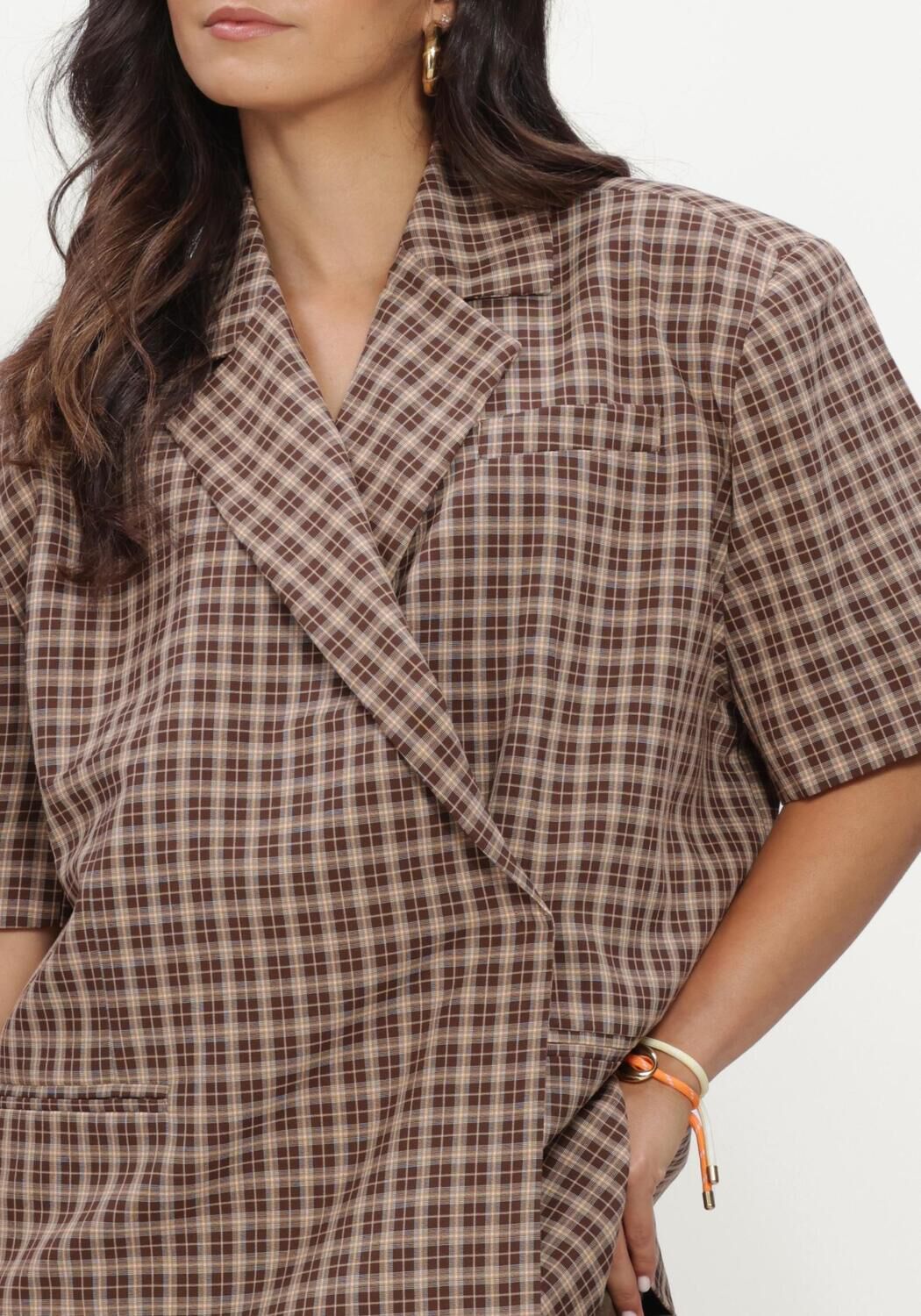 Bruine REFINED DEPARTMENT Top LADIES WOVEN OVERSIZED CLOSURE TOP ELLA - large