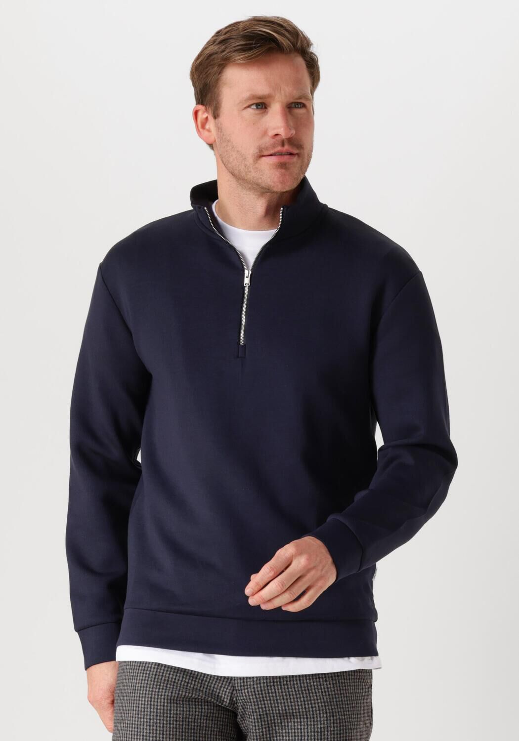 SELECTED HOMME Heren Truien & Vesten Slhlooseoscar Ls O-neck Tee Noos Blauw