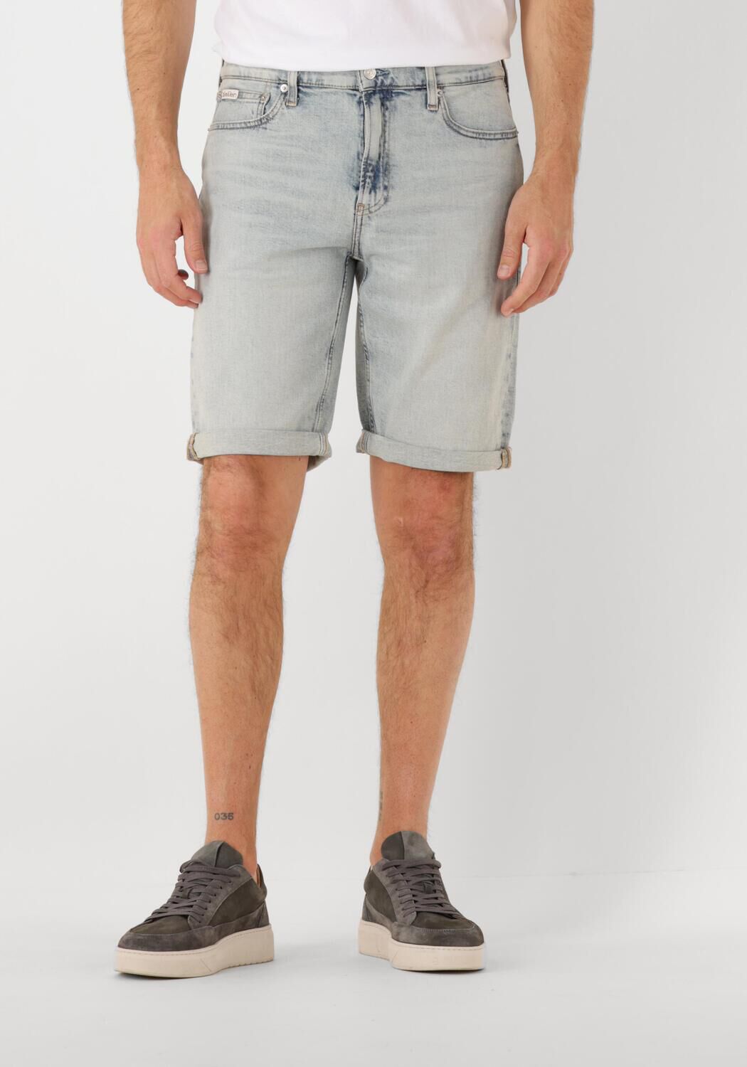 Calvin Klein Jeans Korte slim fit jeans in 5-pocketmodel