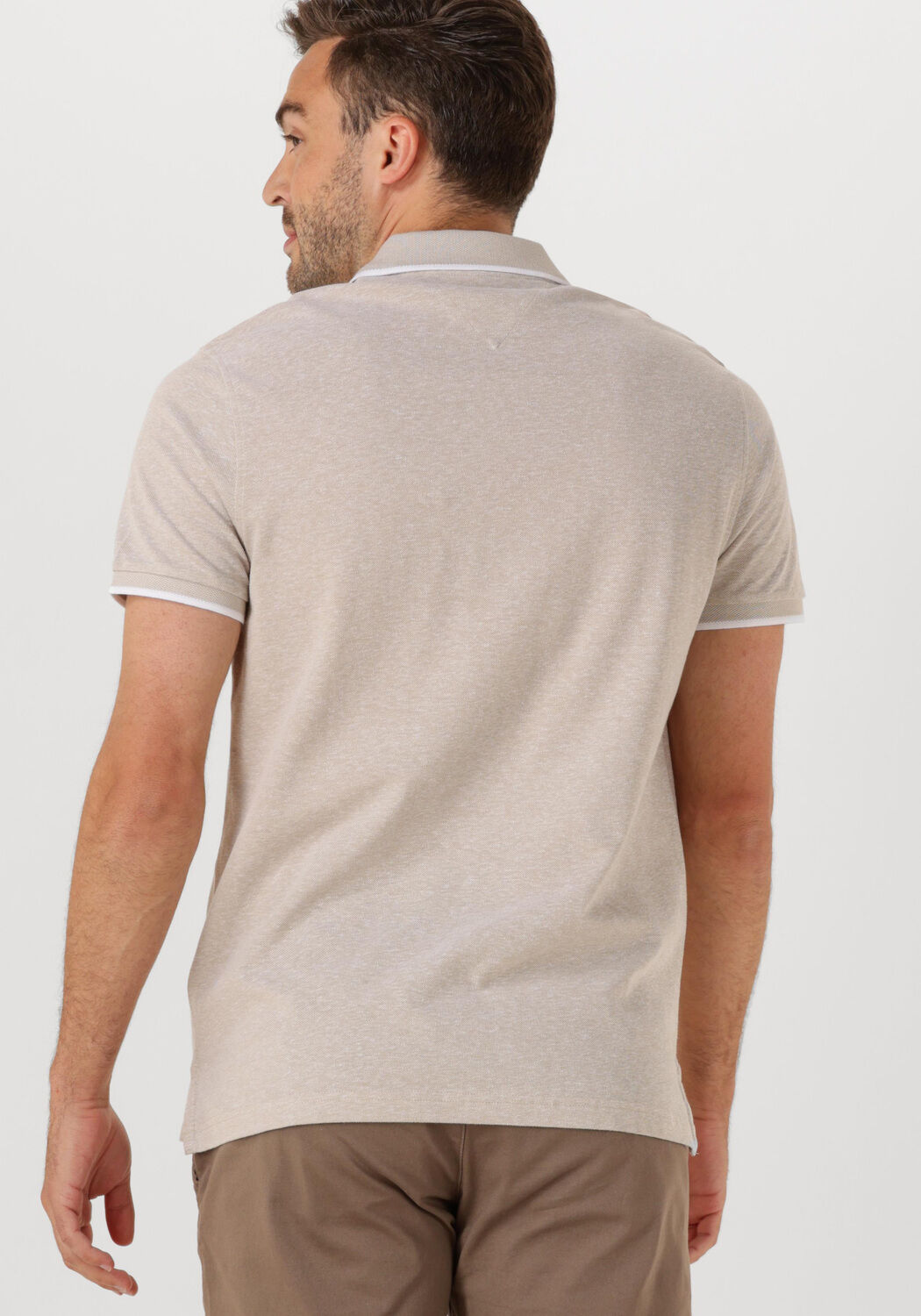 TOMMY HILFIGER Heren Polo's & T-shirts Linen Pique Reg Polo Beige