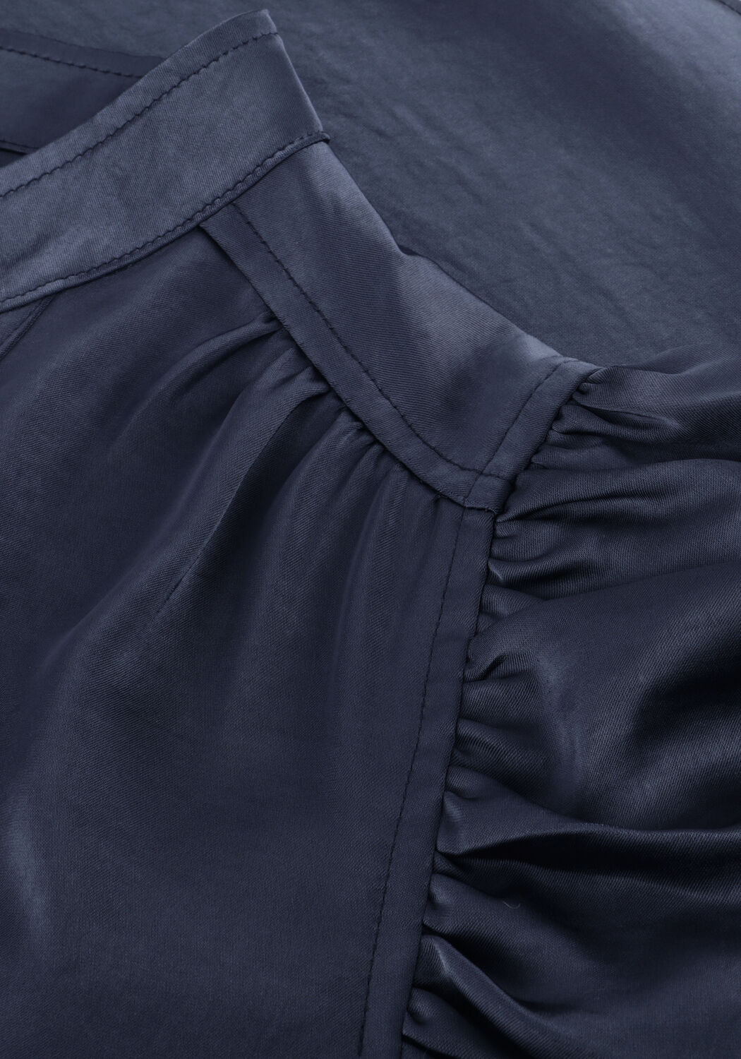 Donkerblauwe NEO NOIR Blouses ROELLA HEAVY SATEEN BLOUSE - large