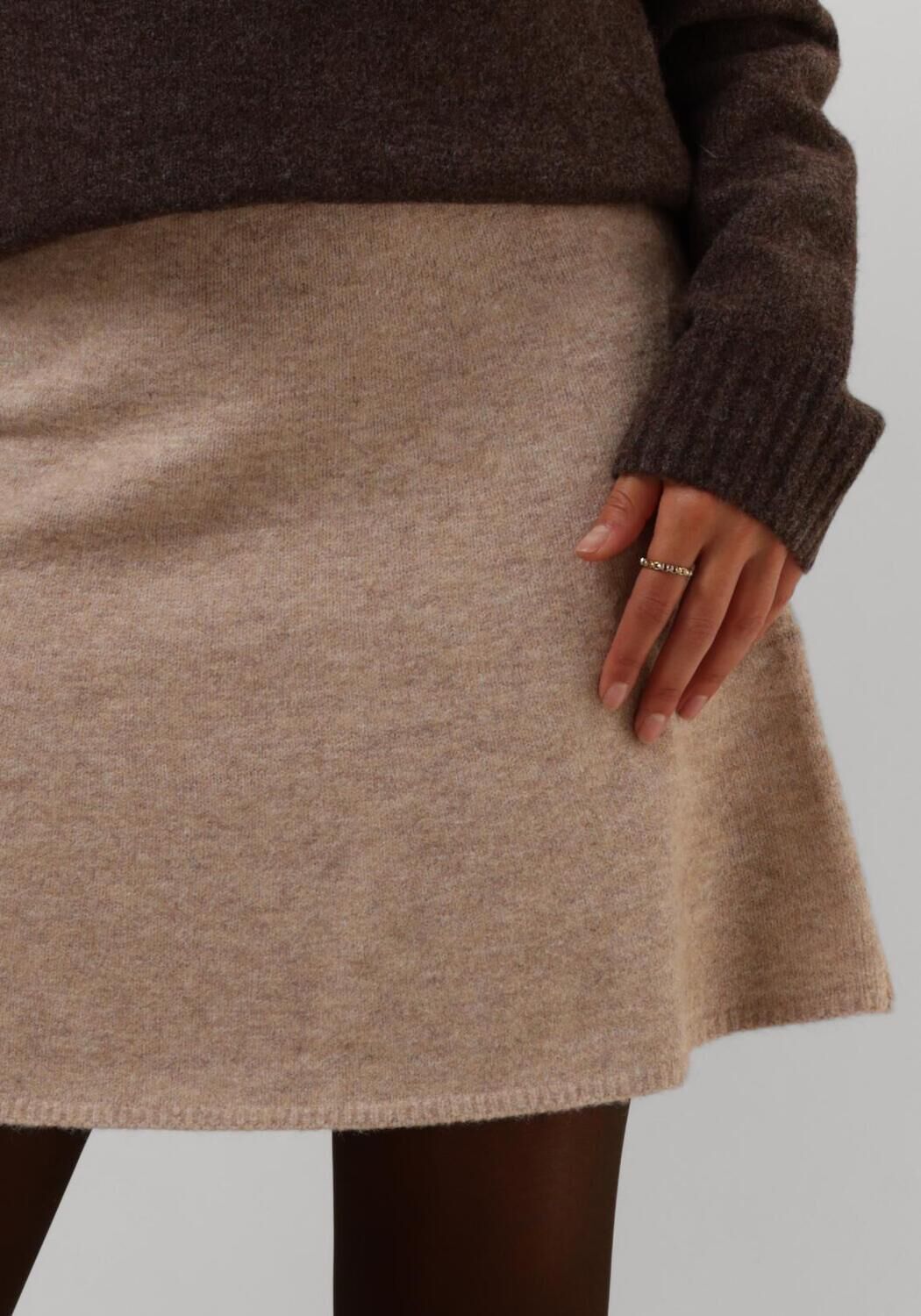 NEO NOIR Dames Rokken Gisa Knit Skirt Beige