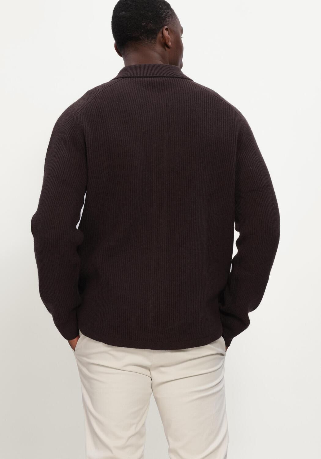 PROFUOMO Heren Truien & Vesten Overshirt Full Button Bruin