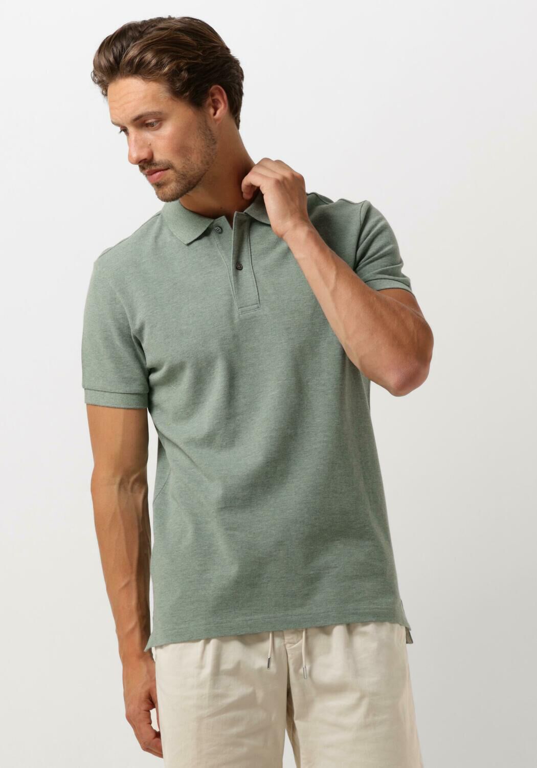 GENTI Heren Polo's & T-shirts J9034-1212 Groen