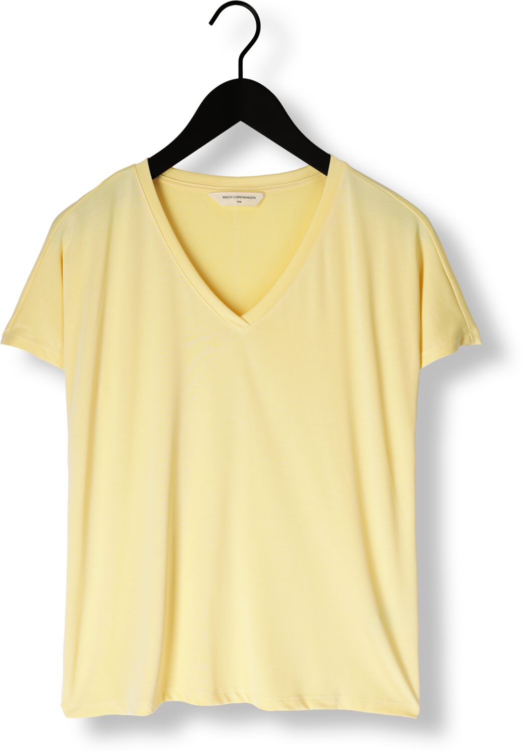 MSCH COPENHAGEN Dames Tops & T-shirts Mschfenya Modal V Neck Tee Geel