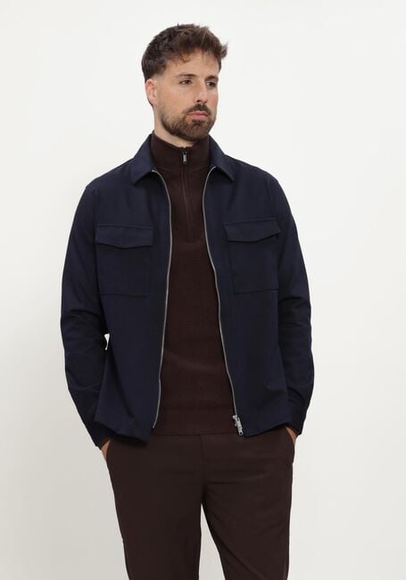 Donkerblauwe GENTI Overshirt OVERSHIRT RITS - large