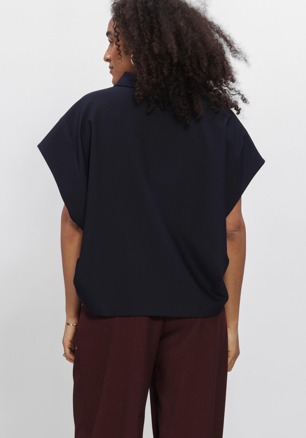 Donkerblauwe AIMEE THE LABEL Blouses INDONESIAW6 BLOUSE - large
