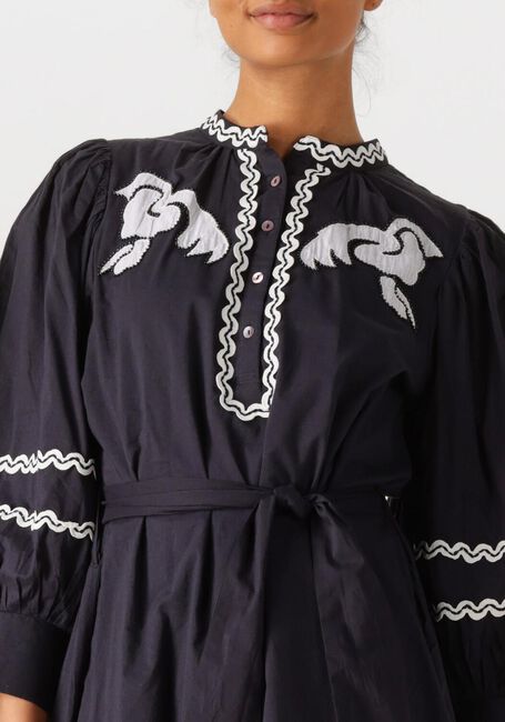 Donkerblauwe ANTIK BATIK Midi jurk DALI DRESS - large