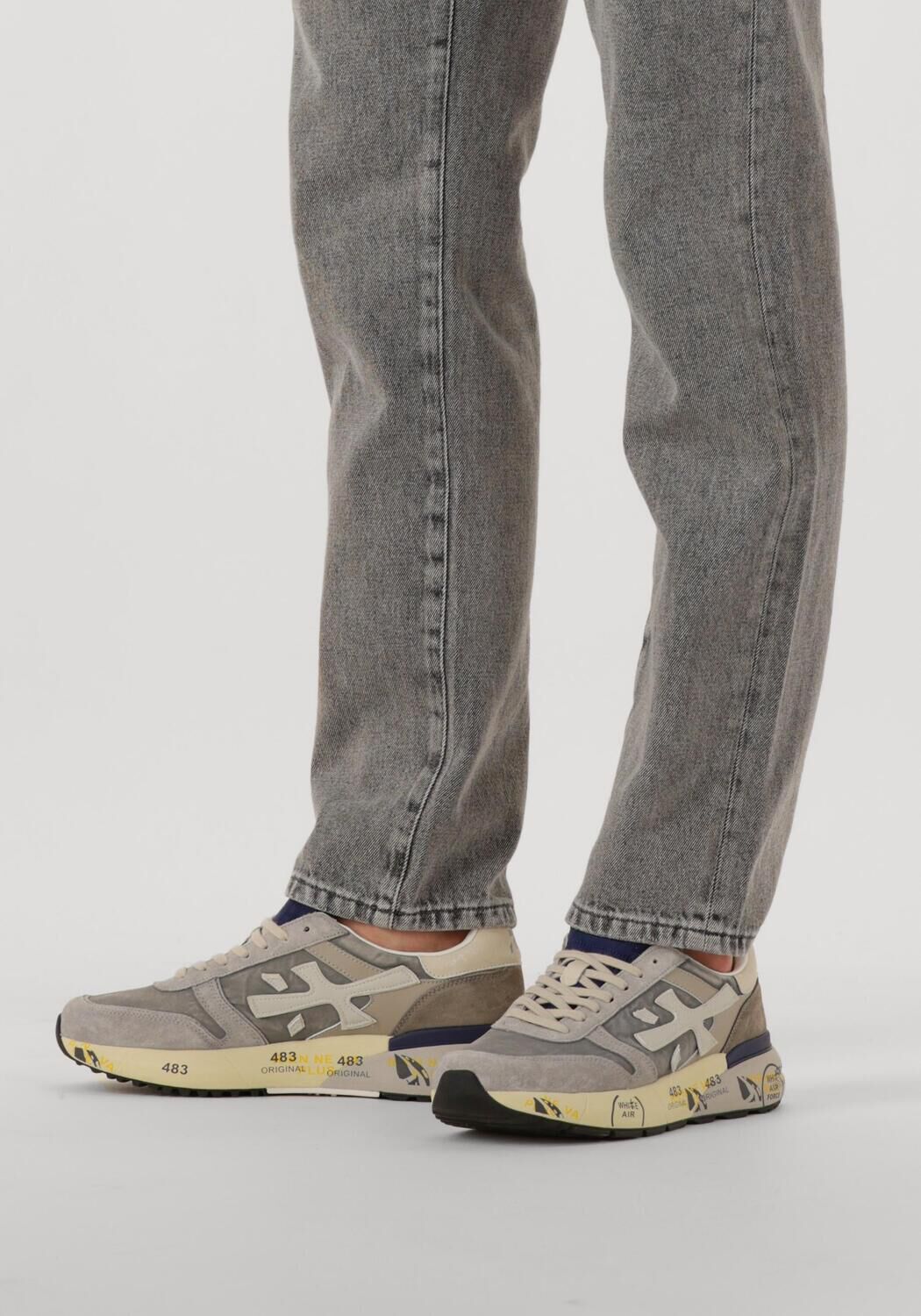 Lichtgrijze PREMIATA Lage sneakers MICK - large