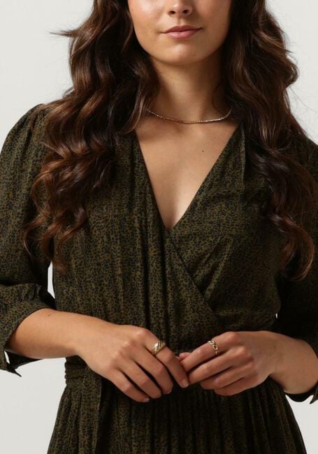 Donkergroene SCOTCH & SODA Midi jurk MIDI WRAP DRESS - large