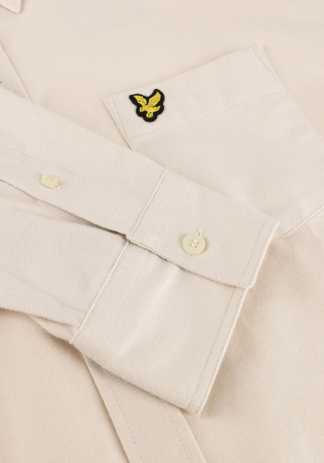 Beige LYLE & SCOTT Casual overhemd PLAIN FLANNEL SHIRT - large