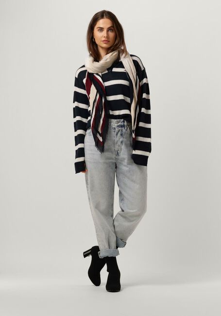 Donkerblauwe TOMMY HILFIGER Polo SOFT WOOL POLO-NK SWEATER - large