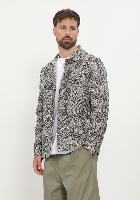 Zwarte ANERKJENDT Overshirt AKOSCAR GARDEN JACQ OVERSHIRT - large