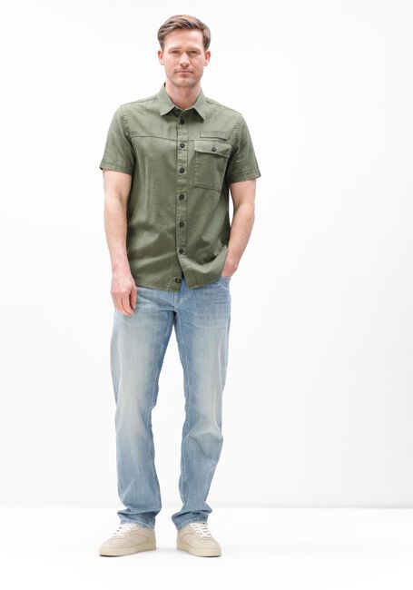 Groene PME LEGEND Casual overhemd WRENCHMEN S/S COTTON SLUB CARGO - large
