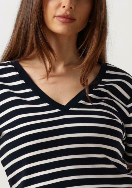 Donkerblauwe TOMMY HILFIGER T-shirt NEW SLIM CODY V-NECK SS - large
