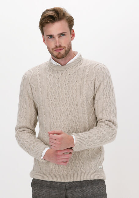 Gebroken wit FORÉT Trui GROW WOOL CABLE KNIT - large