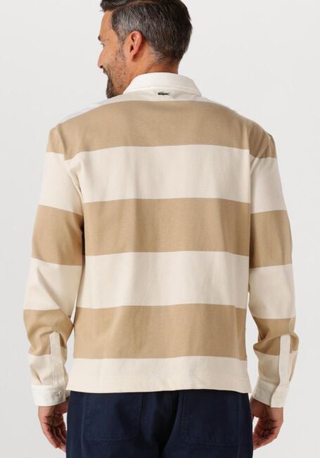 LACOSTE BADGE ACCENT STRIPED RUGBY SHIRT - large