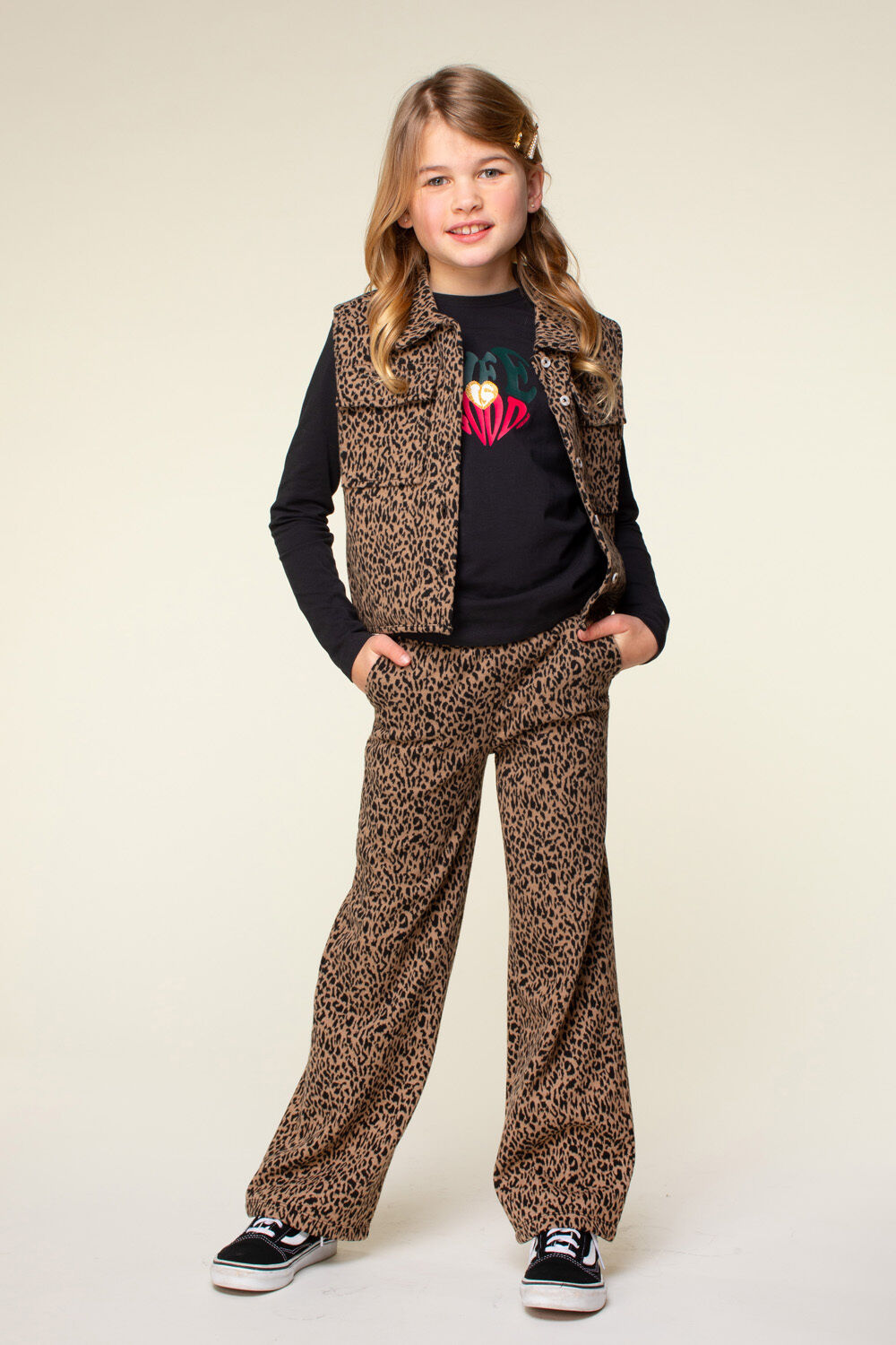 MOODSTREET Meisjes Broeken Pant Belle Zand