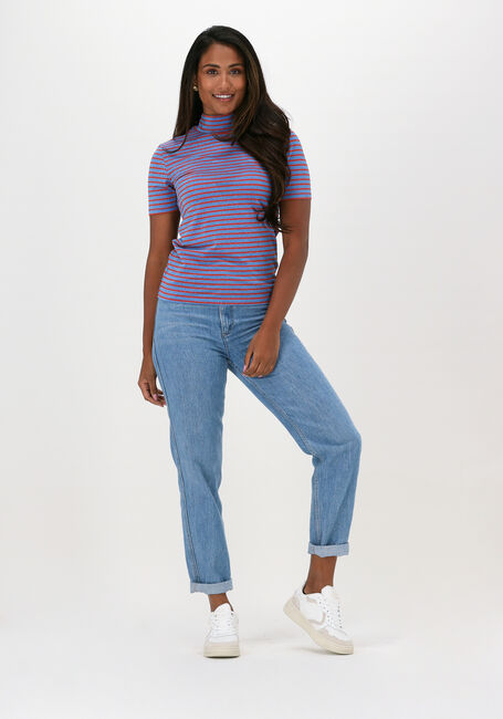 Blauwe SCOTCH & SODA Top LUREX STRPED SHORT SLEEVED ECO - large