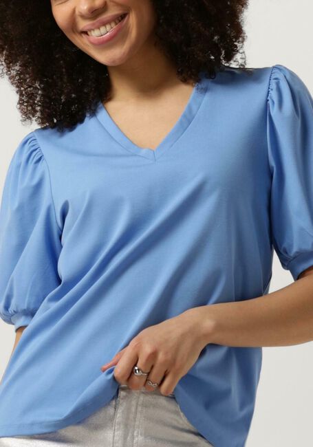 Lichtblauwe OBJECT Top OBJCAROLINE S/S TOP - large