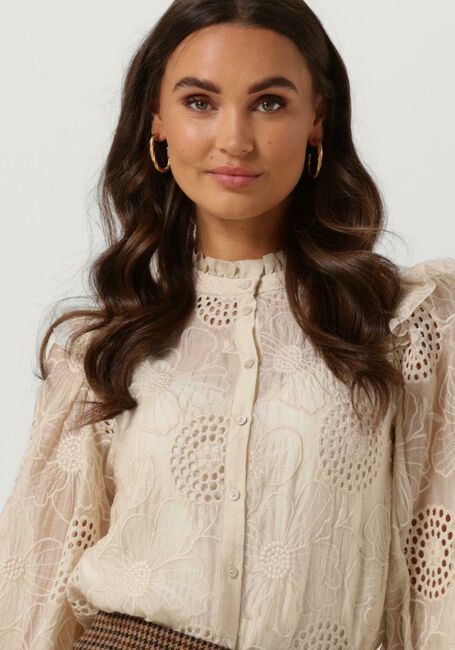 Creme BRUUNS BAZAAR Blouses CLEMATIS CARO SHIRT - large