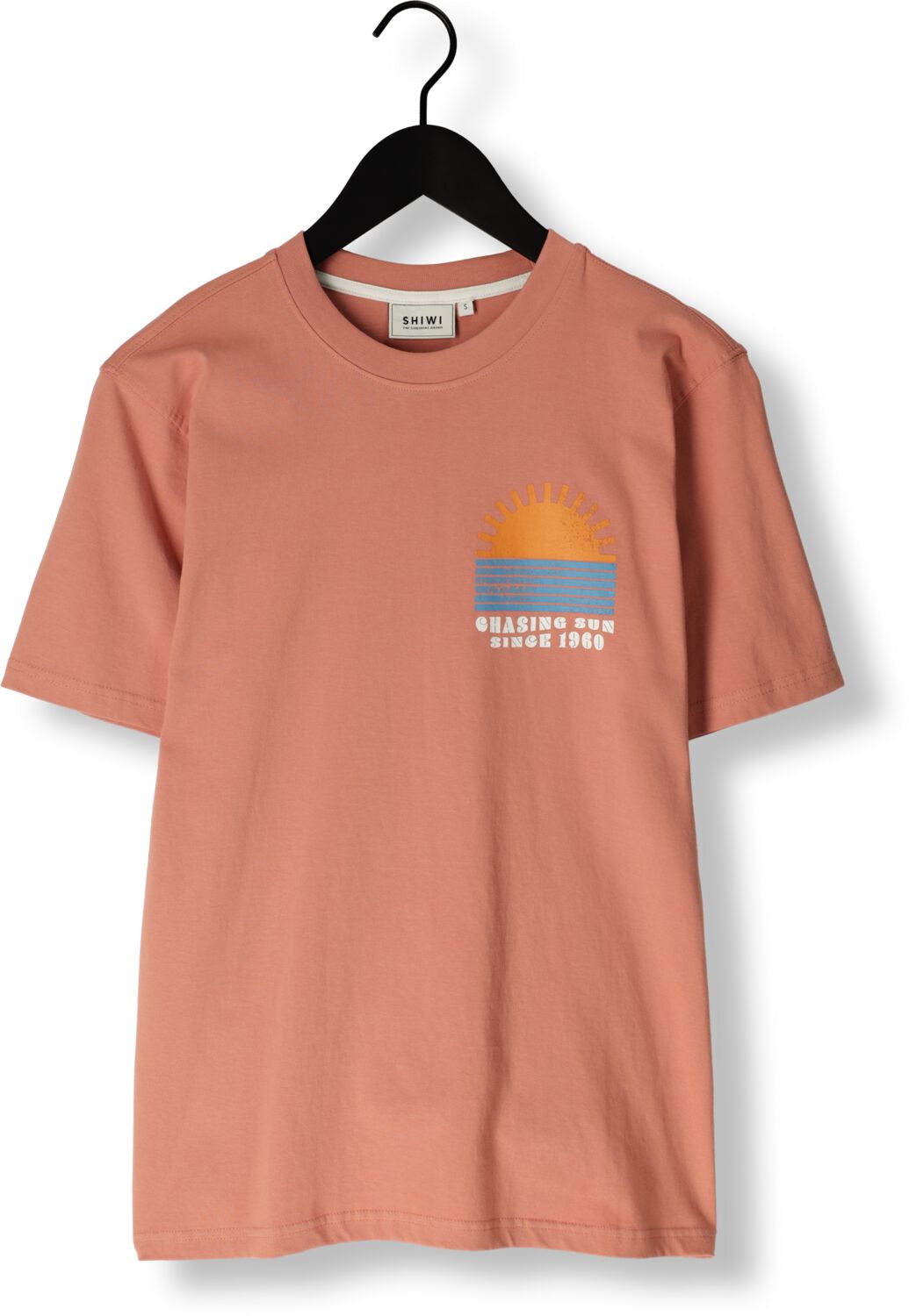 SHIWI Heren Polo's & T-shirts Men Sunset T-shirt Roze