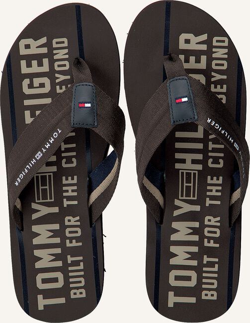 Bruine TOMMY HILFIGER Teenslippers SMART TH BEACH SANDAL Bruine TOMMY HILFIGER Teenslippers SMART TH BEACH SANDAL - large
