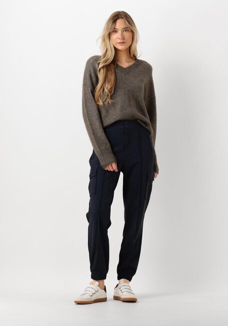 Bruine SECOND FEMALE Trui BROOK KNIT LOOSE V-NECK - large