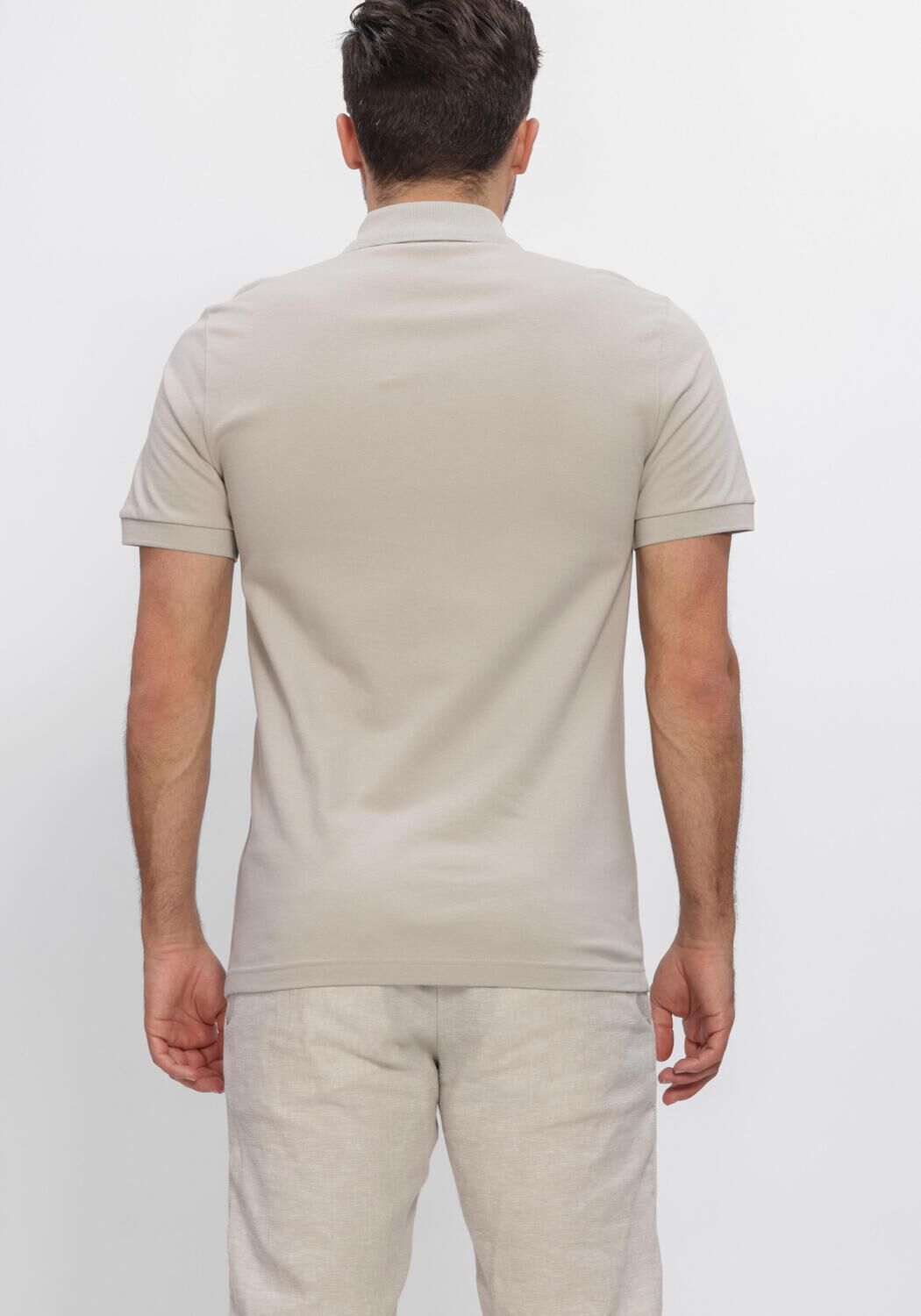 Grijze BOSS ORANGE Polo PASSERZIP - large