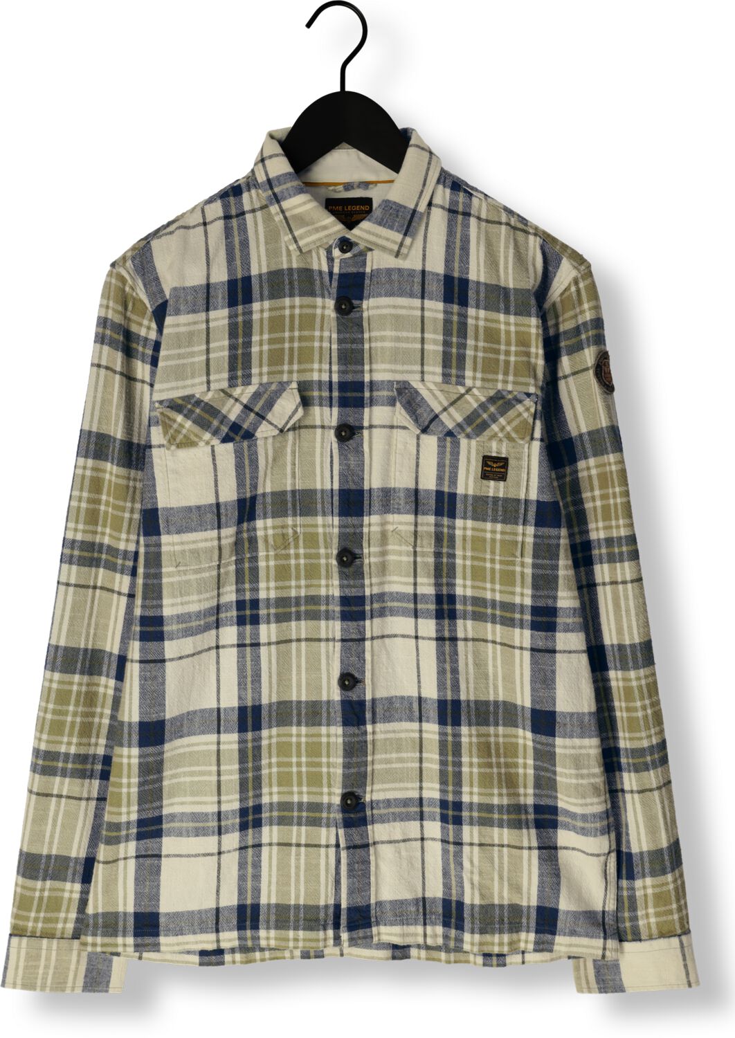 PME LEGEND Heren Overhemden Long Sleeve Shirt Ctn Yd Check Groen