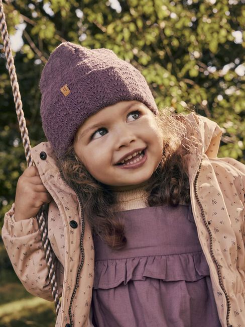 Beige LIL' ATELIER Parka's NMFGERDA PADDED LONG JACKET AOP FO LIL - large