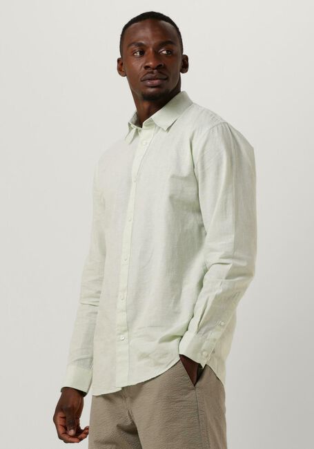 Groene SELECTED HOMME Klassiek overhemd SLHSLIMNEW-LINEN SHIRTS LS CLASSIC W - large