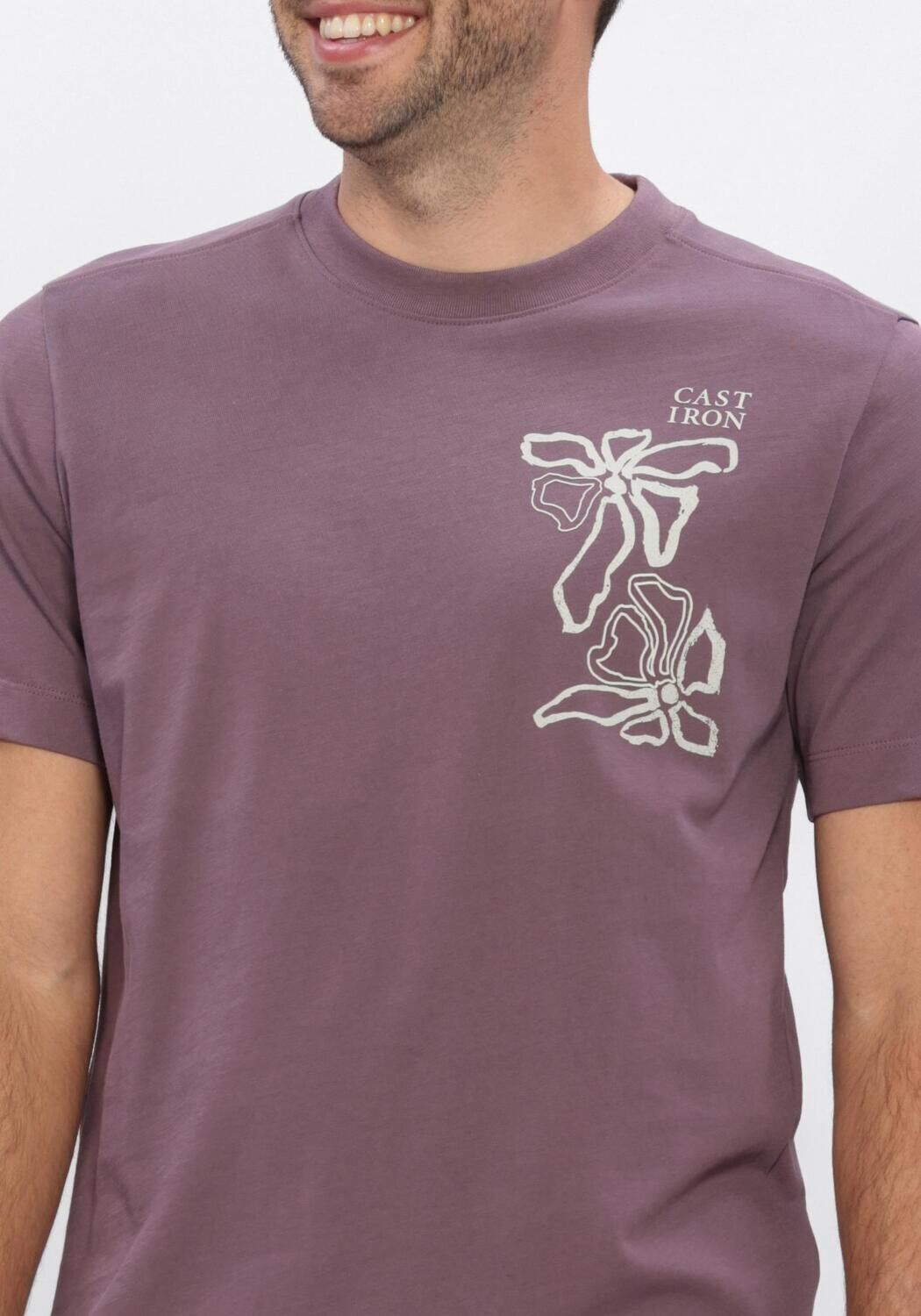 Paarse CAST IRON T-shirt SHORT SLEEVE R-NECK REGULAR FIT SINGLE JERSEY - large