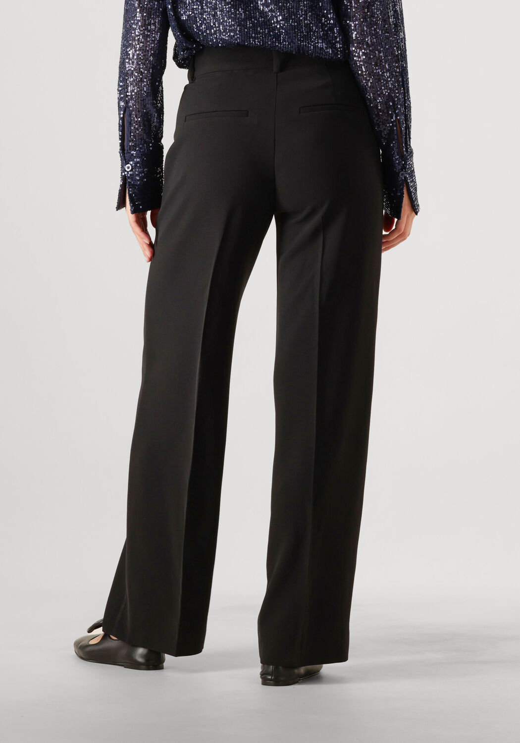 SECOND FEMALE Dames Broeken Fique Straight Trousers Zwart